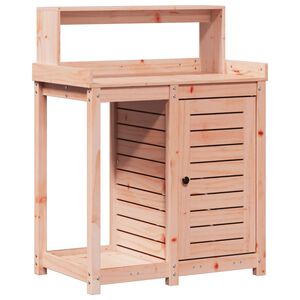 vidaXL Table de rempotage avec &eacute;tag&egrave;res bois massif de douglas