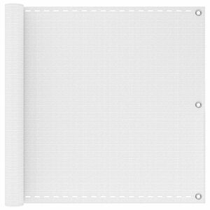 vidaXL &Eacute;cran de balcon Blanc 75 x 700 cm HDPE et Aluminium