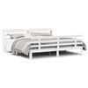 vidaXL Cadre de lit avec t&ecirc;te de lit sans matelas blanc 180x200 cm