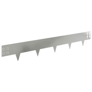 vidaXL Bordure de Pelouse 10 pc 100 x 15 cm Acier Argent&eacute;