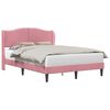 vidaXL Cadre de lit avec t&ecirc;te de lit Rose 140 x 190 cm Velours