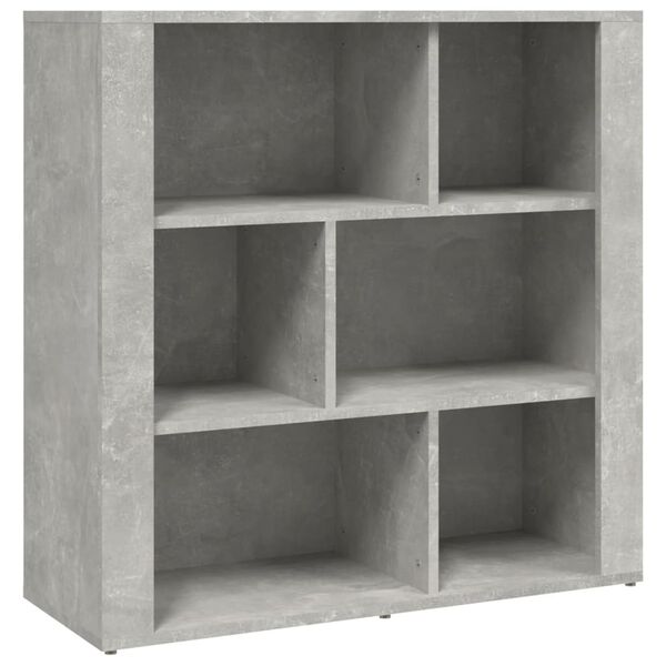 vidaXL Buffet Gris b&eacute;ton 80x30x80 cm Bois d'ing&eacute;nierie