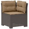 vidaXL Canap&eacute; de jardin 1 place avec coussins look rotin PP Gris clair