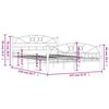 vidaXL Cadre de lit sans matelas blanc métal 140x200 cm