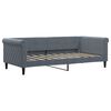 vidaXL Lit de jour avec matelas gris fonc&eacute; 90x190 cm velours