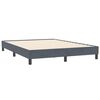 vidaXL Sommier &agrave; lattes de lit et matelas gris fonc&eacute; 140x210cm velours