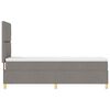 vidaXL Lit &agrave; ressorts avec matelas Taupe 80 x 200 cm tissu