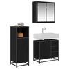 vidaXL Ensemble de mobilier de salle de bain 3 pcs Ch&ecirc;ne noir