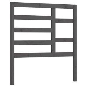 vidaXL T&ecirc;te de lit Gris 81x4x104 cm Bois massif de pin