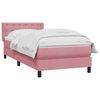 vidaXL Sommier &agrave; lattes de lit avec matelas rose 80x210 cm velours