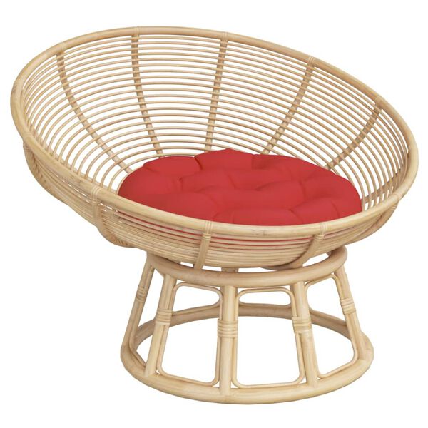 vidaXL Coussin rond rouge &Oslash; 60 x11 cm tissu oxford