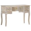 vidaXL Bureau Gris 115x45x75 cm Bois de manguier massif