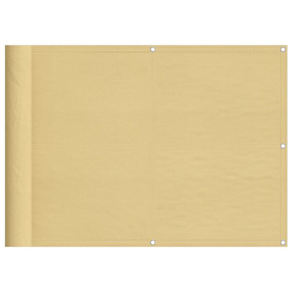 vidaXL &Eacute;cran de balcon sable 75x500 cm 100% polyester oxford