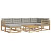 vidaXL Ensemble de canap&eacute;s d'ext&eacute;rieur 7 pc Blanc et gris clair
