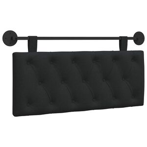 vidaXL T&ecirc;te de lit suspendue Noir Tissu