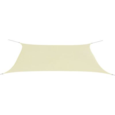 vidaXL Voile de parasol Tissu Oxford rectangulaire 4x6 m crème