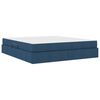 vidaXL Lit avec rangement et matelas Bleu 160 x 200 cm Polyester