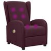 vidaXL Fauteuil électrique de massage Violet Tissu