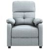 vidaXL Fauteuil inclinable Gris clair Tissu