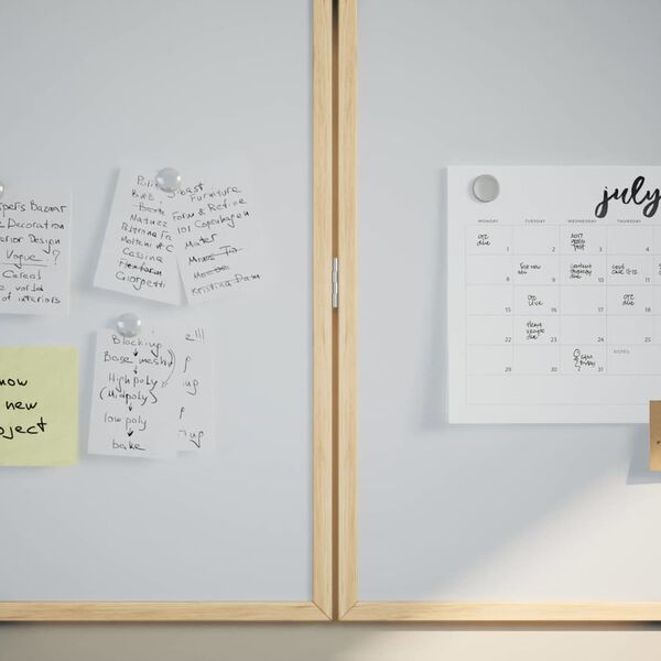 vidaXL Tableau d'Affichage Blanc 80 x 80 x 1.4 cm Bois de pin massif