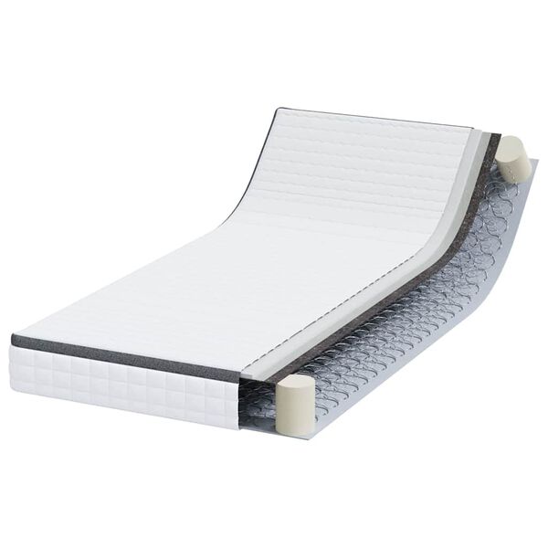 vidaXL Matelas Blanc et Gris 90 x 190 cm Printemps Bonell