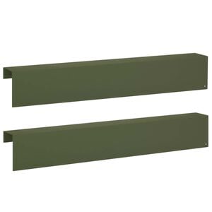 vidaXL Profil&eacute; de recouvrement de jardin 2 pc 100 x 10 x 15 cm Acier