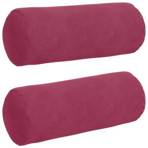vidaXL Coussins d'accent 2 pcs Bordeaux &Oslash; 15 x 40 cm