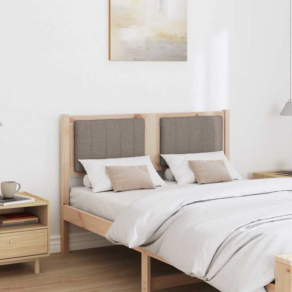 vidaXL T&ecirc;te de lit capitonn&eacute;e Marron 120 cm Pin massif