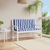vidaXL Coussins de banc de jardin lot de 2 rayures bleues et blanches