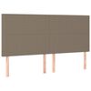 vidaXL T&ecirc;te de lit Taupe 200x5x118/128 cm Tissu