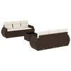 vidaXL Salon de jardin avec coussins 7 pcs marron r&eacute;sine tress&eacute;e