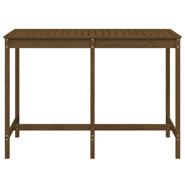 vidaXL Table de jardin marron miel 159,5x82,5x110cm bois massif de pin