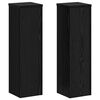 vidaXL Support de Plante 2 pi&egrave;ces Ch&ecirc;ne noir 17 x 17 x 60 cm