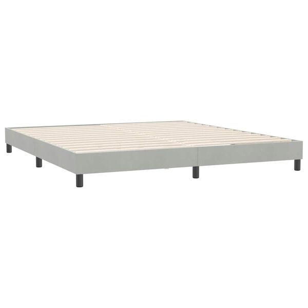 vidaXL Sommier à lattes de lit sans matelas gris clair 180x220 cm