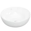 vidaXL Lavabo blanc 44x17 cm céramique rond