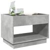 vidaXL Table basse avec LED infini gris b&eacute;ton 70x50x50 cm