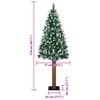 vidaXL Sapin de Noël mince Vert 210 cm PVC et bois de pin massif