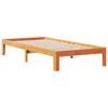 vidaXL Lit biblioth&egrave;que sans matelas cire marron 75x190 cm pin massif