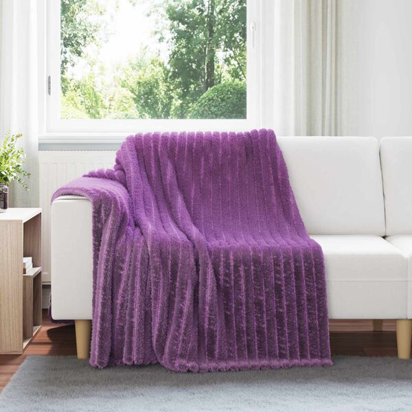 vidaXL Couvertures &agrave; jeter 6 pcs Violet 200 x 150 cm Toison