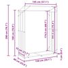 vidaXL Portant de bois de chauffage et housse de pluie acier galvanis&eacute;