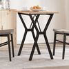 vidaXL Table &agrave; manger cadre en Y 80x50x75,5cm bois de pin massif acier