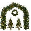 vidaXL Ensemble de mini sapins de No&euml;l 45 cm 125 LED Blanc chaud