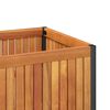 vidaXL Jardini&egrave;re 80x30x27,5 cm bois massif d'acacia et acier