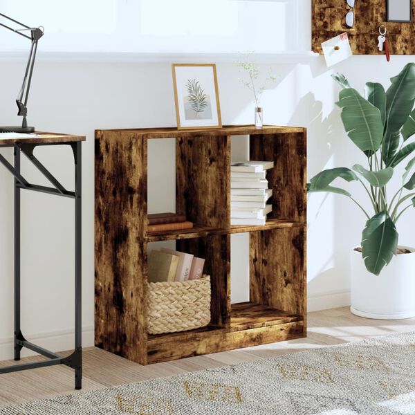 vidaXL Biblioth&egrave;que ch&ecirc;ne fum&eacute; 68,5x32x75 cm bois d'ing&eacute;nierie