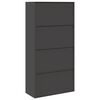 vidaXL Armoire de rangement 2 pcs Noir 90 x 40 x 180 cm Acier