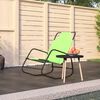 vidaXL Chaise longue &agrave; bascule Vert Acier et textil&egrave;ne