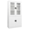 vidaXL Armoire de bureau Blanc 90x40x180 cm Acier