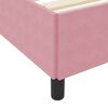 vidaXL Cadre de lit avec matelas Rose 90 x 190 cm tissu