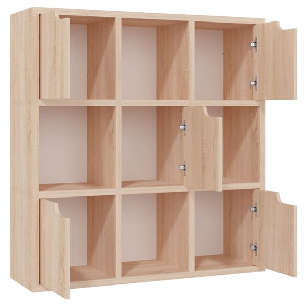 vidaXL Biblioth&egrave;que Ch&ecirc;ne Sonoma 88,5x27,5x88 cm Bois d'ing&eacute;nierie