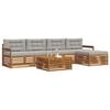 vidaXL Ensemble de canap&eacute;s d'ext&eacute;rieur 6 pcs Gris Naturel et Clair